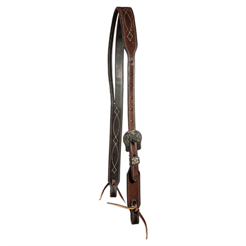 Prof. Choice | Tapered Gunslinger Slit-Ear Headstall | Chocolate/Roughout