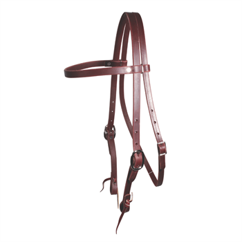 Prof. Choice | Burgundy Latigo Browband Headstall