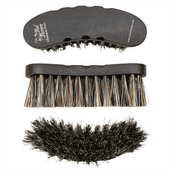 Prof. Choice Tail Tamer | Wood Curved Coconut Bristle Brush