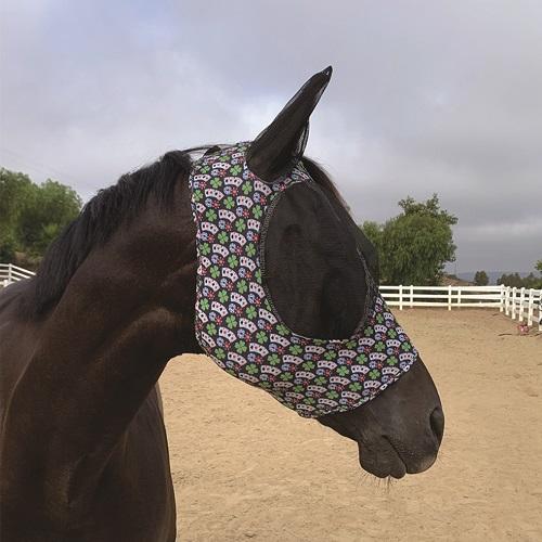 Comfort Fit Fly Mask with headband hole - Poker XFull