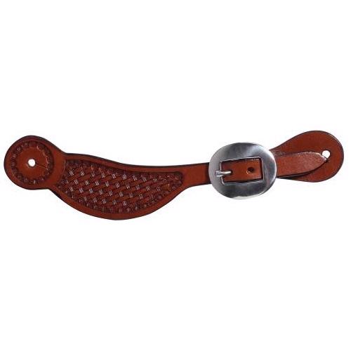 Prof. Choice | Hombre Youth Basket Weave Spur Straps | Chestnut
