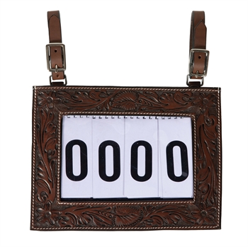 Tooled Number Holder | Chocolate