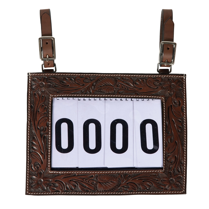 Tooled Number Holder | Chocolate