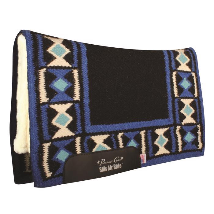 Comfort-Fit SMx Air Ride Western Pad | Hourglass Black/Royal ½" x 30" x 34"