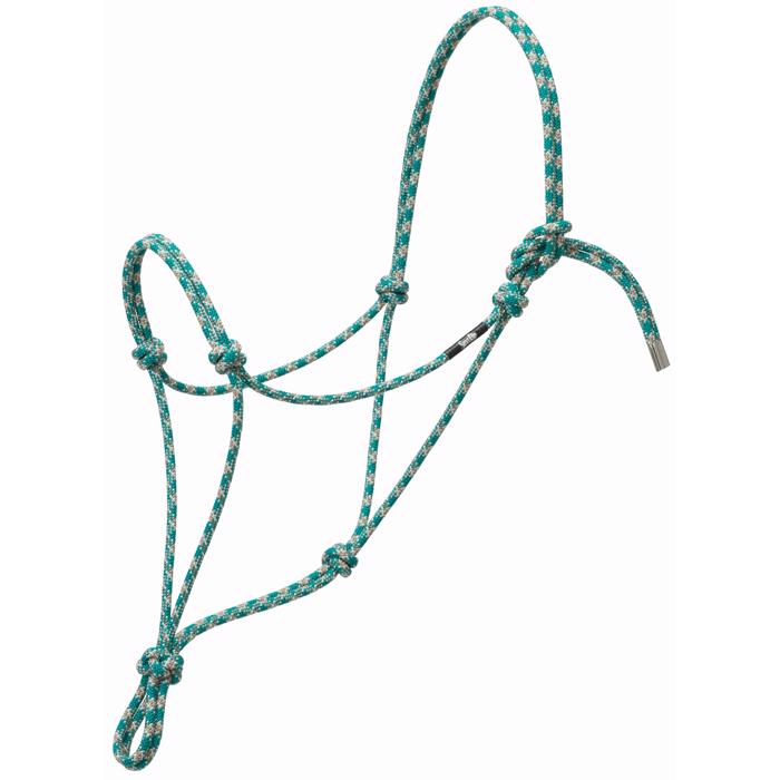 Silvertip No. 95 Rope Halter | Teal/Tan/Silver/White | Large