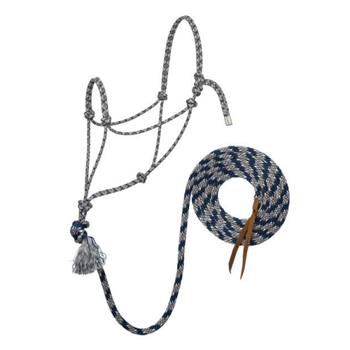 Silvertip No. 95 Rope Halter w/ Lead | Grey/Silver/Navy
