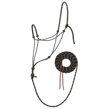 Weaver Reflective Rope Halter with 3.6 m rope  BLACK (One size, Average)