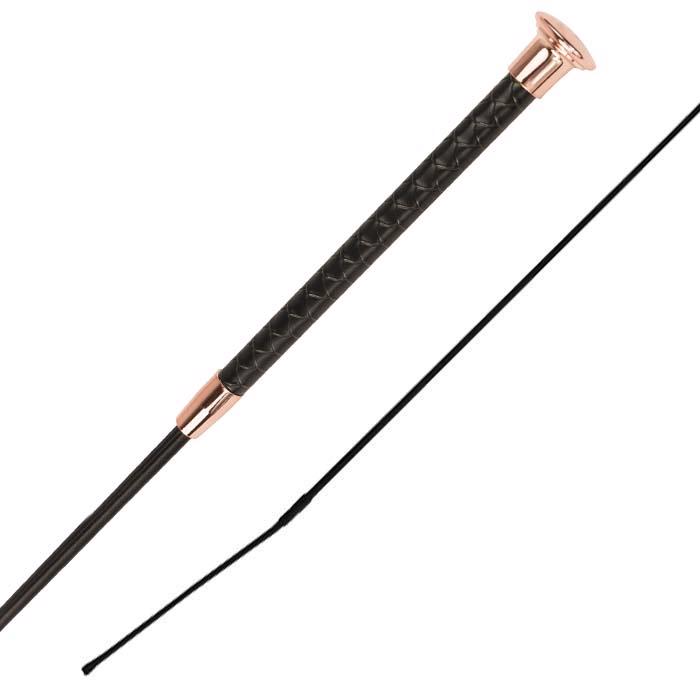 Reptile Dressage Whip | Black /Rose Gold