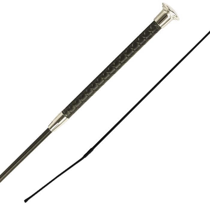 Reptile Dressage Whip | Black Silver