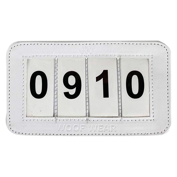 4 Digit Dressage number Holder | White