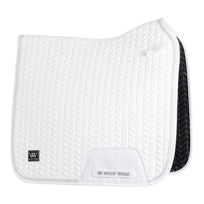 Herringbone Dressage Pad | White 17"/Full